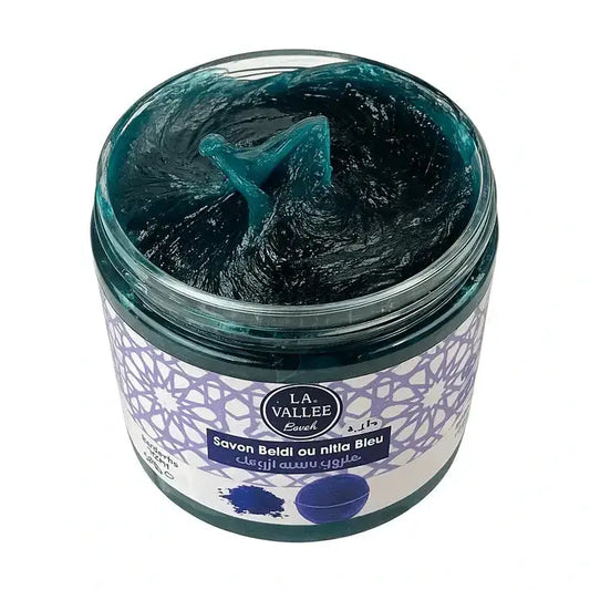 Savon Noir au Nila Bleu 200g Soin Traditionnel du Maroc