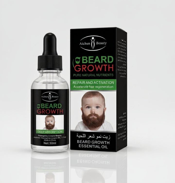 Huile Accélératrice de Pousse pour Barbe 30ml