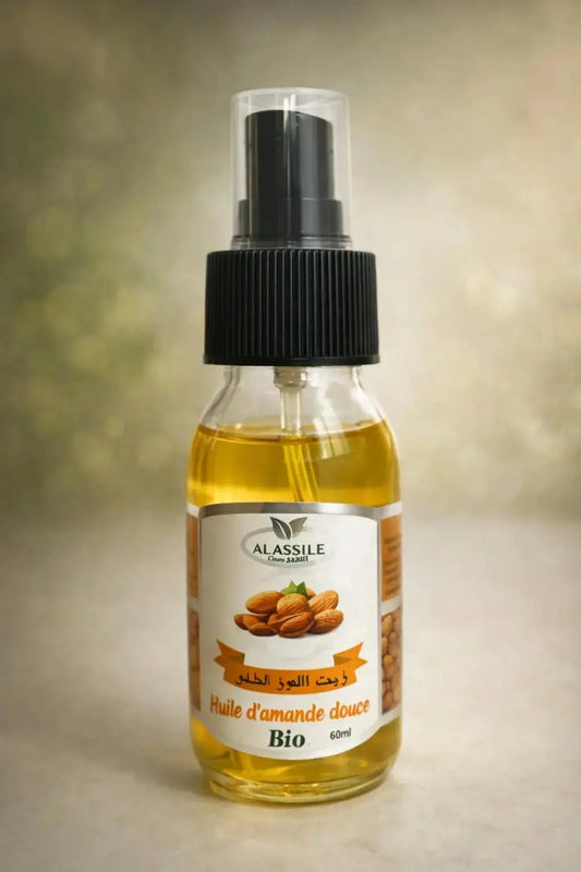 Huile Végétale d'Amande Douce Bio Pure et Naturelle 60ml