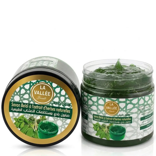 Savon Noir Beldi aux Herbes Naturelles 200g | Soin Traditionnel du Maroc